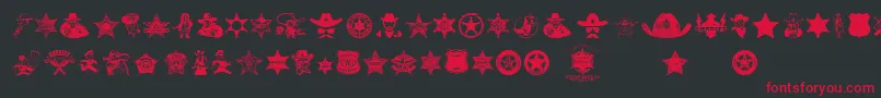 Sheriff Font – Red Fonts on Black Background