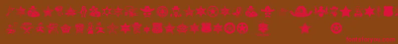 Sheriff Font – Red Fonts on Brown Background