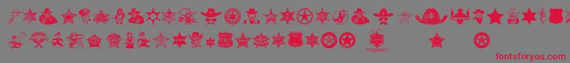 Sheriff Font – Red Fonts on Gray Background