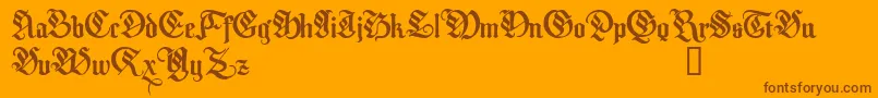 MelcheburnDemo Font – Brown Fonts on Orange Background