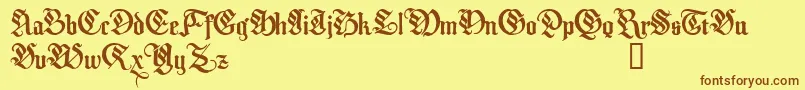 MelcheburnDemo Font – Brown Fonts on Yellow Background