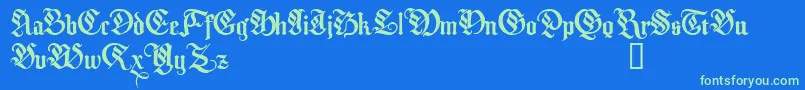 MelcheburnDemo Font – Green Fonts on Blue Background