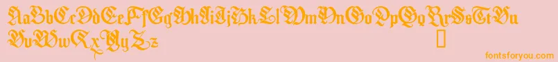 MelcheburnDemo Font – Orange Fonts on Pink Background