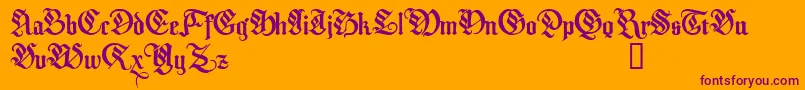 MelcheburnDemo Font – Purple Fonts on Orange Background