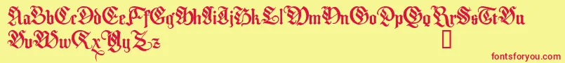 MelcheburnDemo Font – Red Fonts on Yellow Background