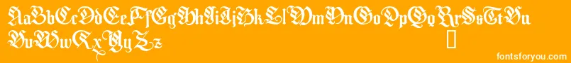 MelcheburnDemo Font – White Fonts on Orange Background