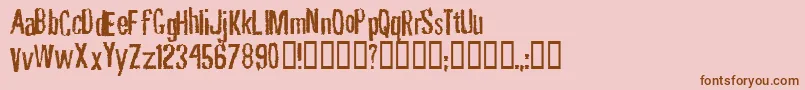 RubbingFont Font – Brown Fonts on Pink Background