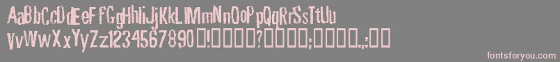 フォントRubbingFont – 灰色の背景にピンクのフォント