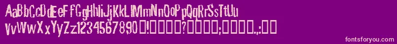 RubbingFont Font – Pink Fonts on Purple Background