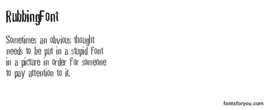 Review of the RubbingFont Font