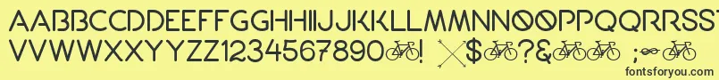 Porto Font – Black Fonts on Yellow Background