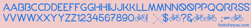 Porto Font – Blue Fonts on Pink Background