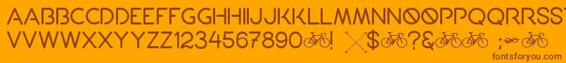Porto Font – Brown Fonts on Orange Background