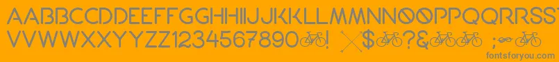 Porto Font – Gray Fonts on Orange Background