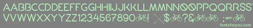 Porto Font – Green Fonts on Gray Background