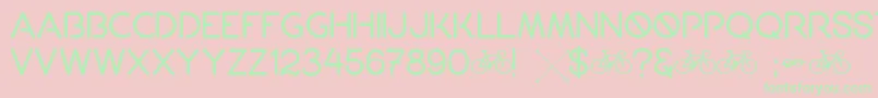 Porto Font – Green Fonts on Pink Background