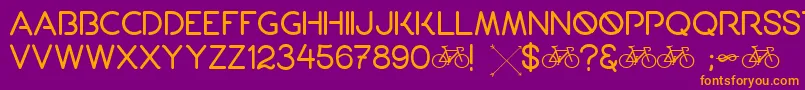 Porto Font – Orange Fonts on Purple Background