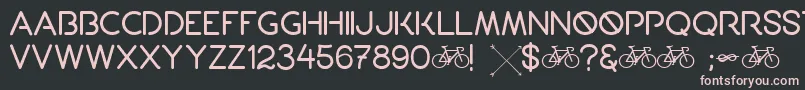 Porto Font – Pink Fonts on Black Background