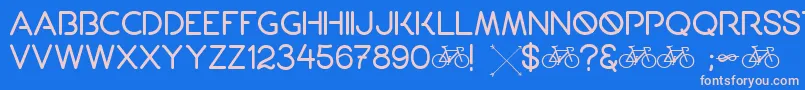 Porto Font – Pink Fonts on Blue Background