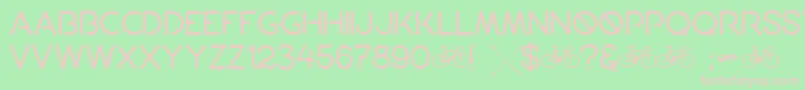 Porto Font – Pink Fonts on Green Background