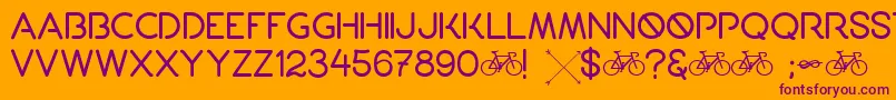 Porto Font – Purple Fonts on Orange Background