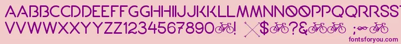 Porto Font – Purple Fonts on Pink Background