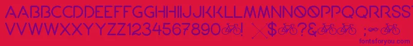 Porto Font – Purple Fonts on Red Background