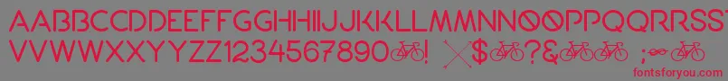 Porto Font – Red Fonts on Gray Background