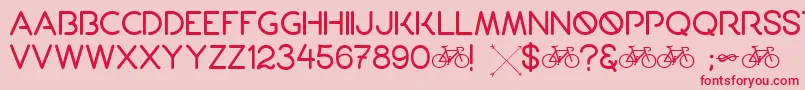 Porto Font – Red Fonts on Pink Background