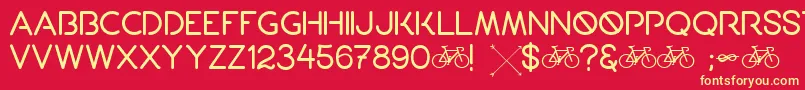 Porto Font – Yellow Fonts on Red Background