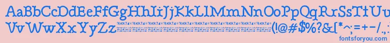 BonebasticDemo Font – Blue Fonts on Pink Background