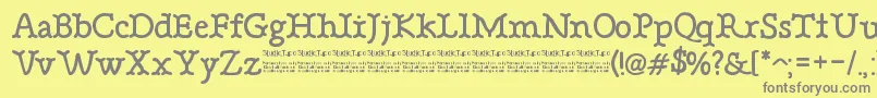 BonebasticDemo-Schriftart – Graue Schriften auf gelbem Hintergrund