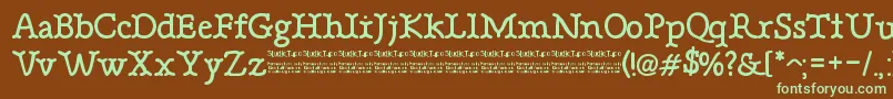 BonebasticDemo Font – Green Fonts on Brown Background