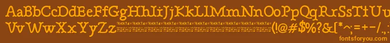 BonebasticDemo Font – Orange Fonts on Brown Background