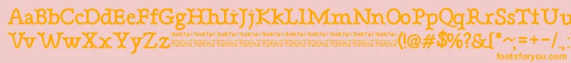BonebasticDemo Font – Orange Fonts on Pink Background