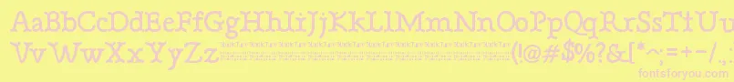 BonebasticDemo Font – Pink Fonts on Yellow Background