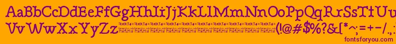 BonebasticDemo-Schriftart – Violette Schriften auf orangefarbenem Hintergrund