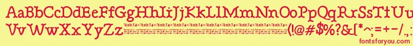 BonebasticDemo Font – Red Fonts on Yellow Background