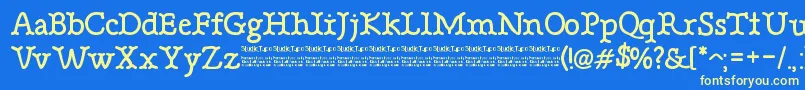 BonebasticDemo Font – Yellow Fonts on Blue Background