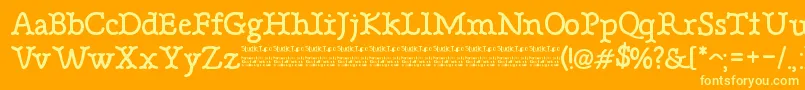 BonebasticDemo Font – Yellow Fonts on Orange Background