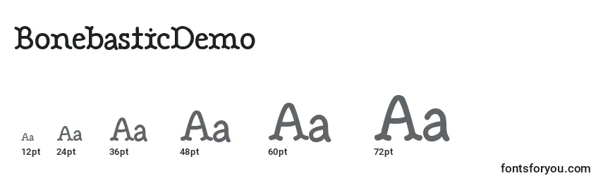 BonebasticDemo Font Sizes