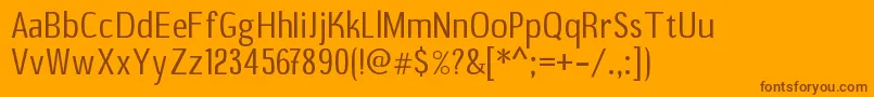 B20sans Font – Brown Fonts on Orange Background