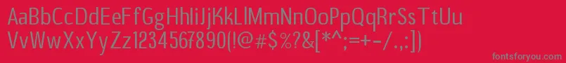 B20sans Font – Gray Fonts on Red Background