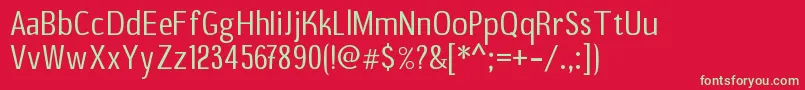 B20sans Font – Green Fonts on Red Background