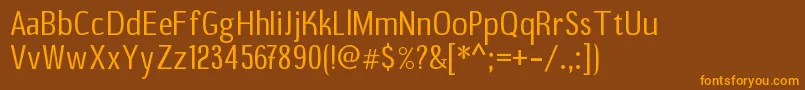 Więcej informacji o czcionce B20sans Czcionka B20sans – pomarańczowe czcionki na brązowym tle