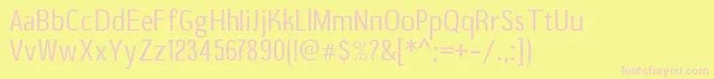 Weitere Informationen zur B20sans-Schriftart B20sans-Schriftart – Rosa Schriften auf gelbem Hintergrund