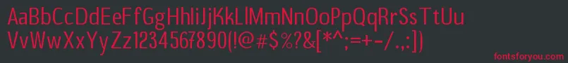 フォントB20sans – 黒い背景に赤い文字