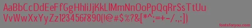 フォントB20sans – 赤い文字の灰色の背景