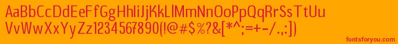 B20sans Font – Red Fonts on Orange Background