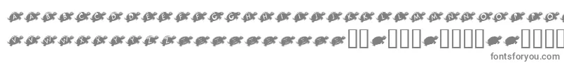 KrJuliesTurtleRescue-fontti – harmaat kirjasimet valkoisella taustalla